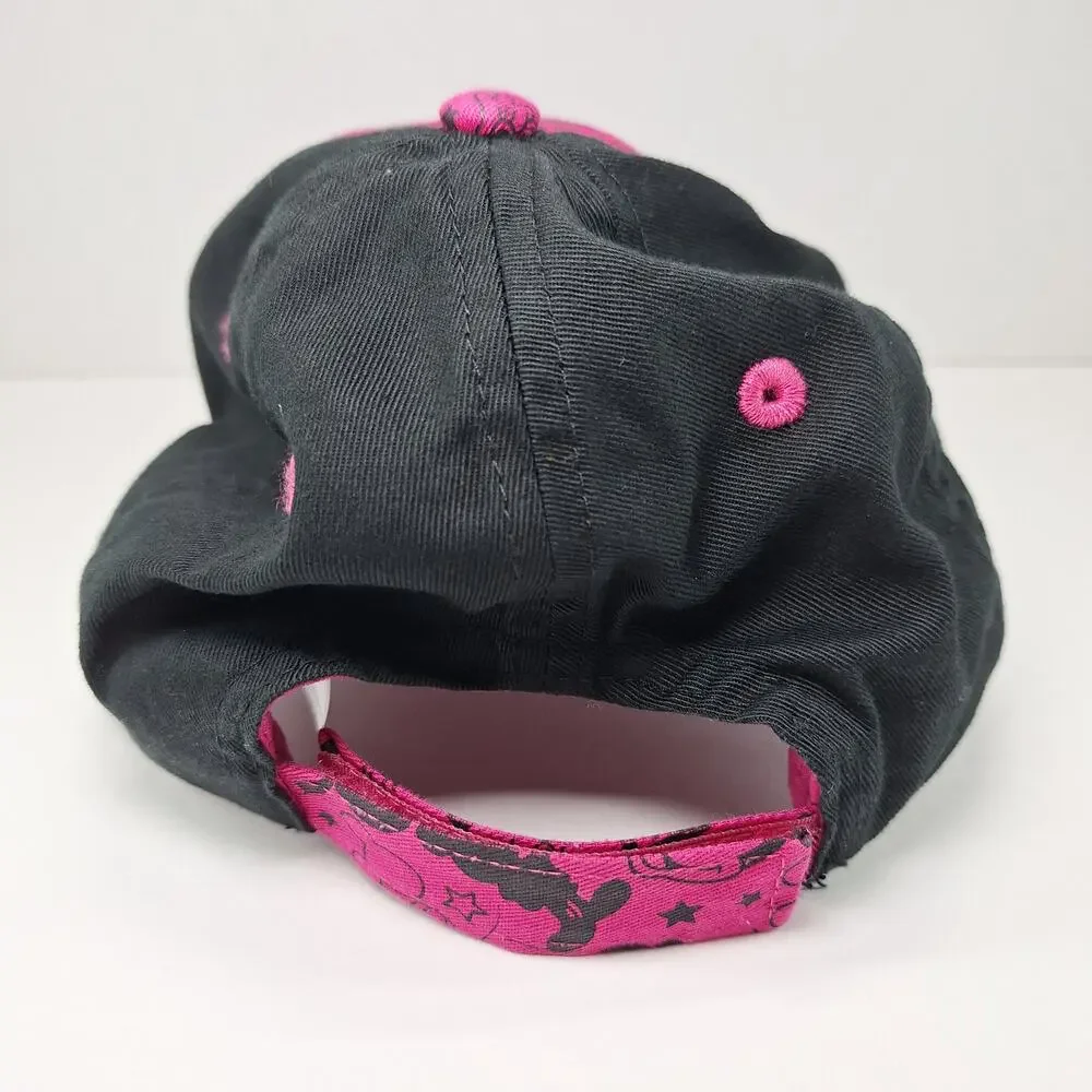 Disney Parks Hat Cap Youth Pink Mickey Mouse Rhinestone Strapback Baseball Bling